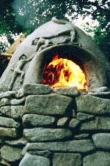 Traditional clay bread oven