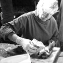 plaster castin on a sculpture course at the Felin Uchaf Education Centre, Aberdaron, Gwynedd, North Wales